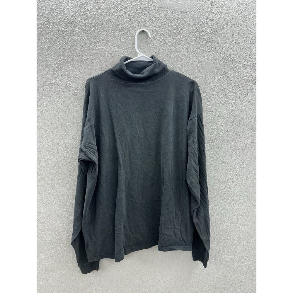 B Way 34th Street Womens Turtleneck Size XL Black Long Sleeve Vintage USA Made